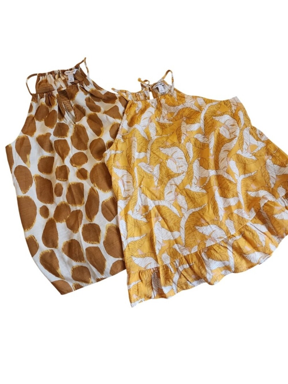 Two Nine West Printed High Neck Tops